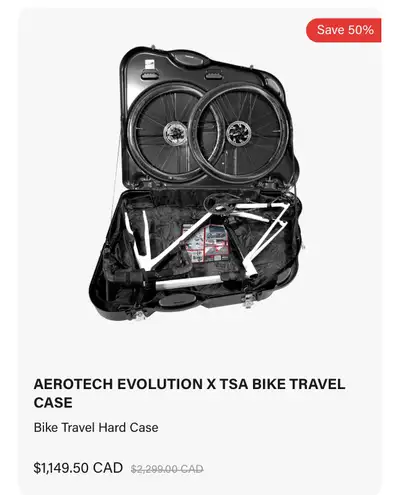 Scicon Aerotech road bike travel case, purchased in 2021 - Used on 2 trips, stored in garage through...