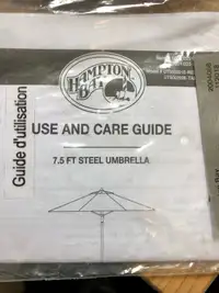 Hampton Bay 7.5’ Steel Umbrella and Stand