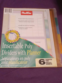 insertable poly dividers with planner