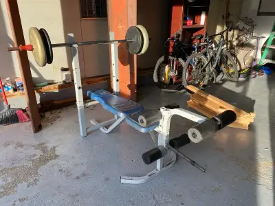 weight Bench With 100lbs in Weights, View more