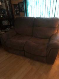 Free leather recliner love seat