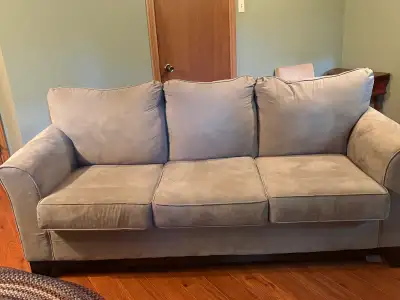 Three-Seater Grey Fabric Sofa, View more