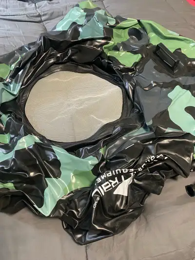 This large inflatable tube is perfect for a fun day on the water! Featuring a durable, camouflage de...