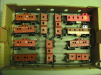 Ho train cars : a old collection of caboose's