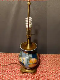 Brass flower lamp tri light 24inch tall