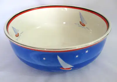 BOL avec DECORATION VOILIER VINTAGE BOWL /SAILBOAT DECORATIONS English spoken, p.m. me if details ar...
