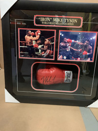 Mike Tyson autographed boxing glove with photo 