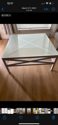 Alfred Sung Frosted Glass Table