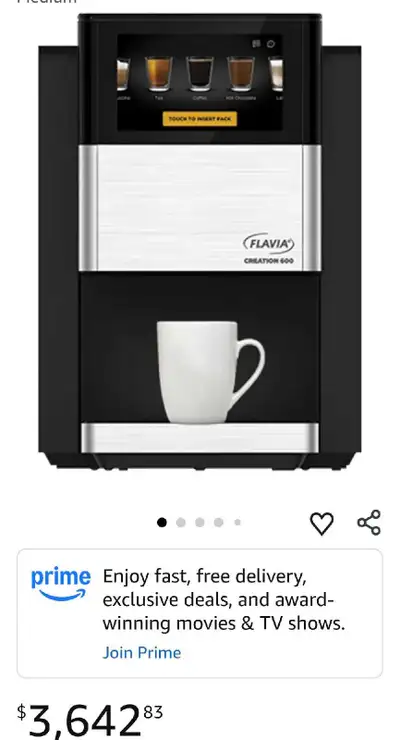 NEW Flavia Creation 600 Hot and Cold Brew Coffee Brewer Machine, View more