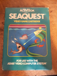 Activision/Atari 2600 "Seaquest" Game Cartridge With Box