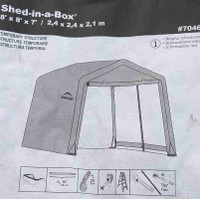 Shelter logic shed 8' by 8' by 7'