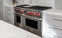 Wolf 48" gas range, Dual Fuel, stainless , great condition.Gas