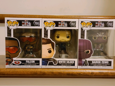 Selling the following The Falcon And The Winter Soldier Funko POPs! 1. Funko POP! Marvel: The Falcon...