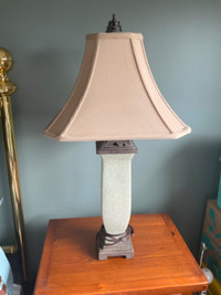 Designer bedside table lamps. Set of 2 with  upgrade lamp shades