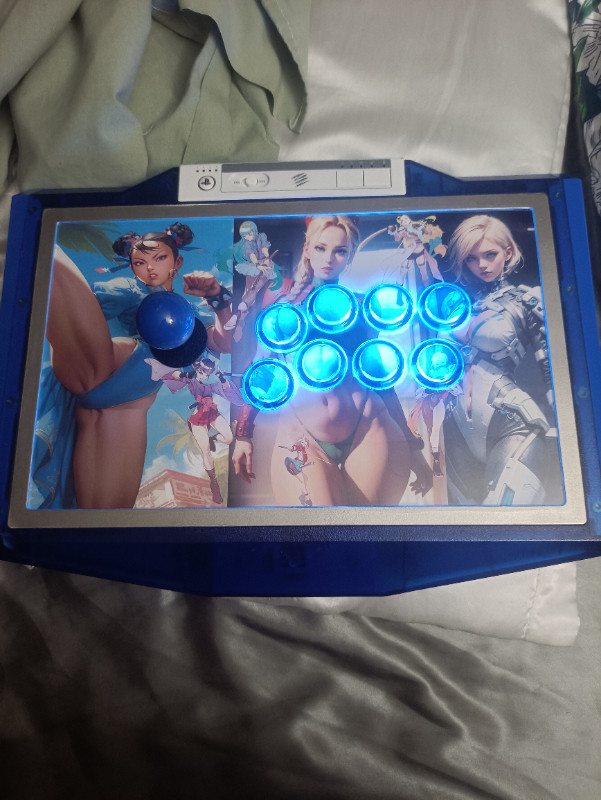 Te2 ps3/ps4 Chun Li edition custom modded with blue led buttons in Sony Playstation 3 in City of Toronto