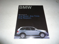 2000 BMW X5 DEALER SALES BROCHURE. NEW FOR 2000 X5