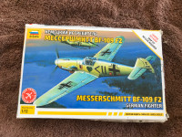 zvezda 1/72 messerschmitt bf-109 f2 model kit