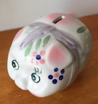 Money storage, porcelain jars, etc. $3, View more