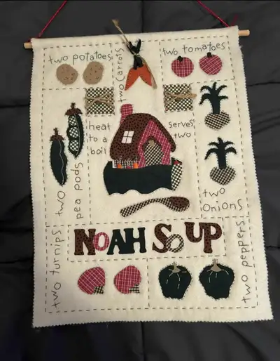Noah Soup Felt-Pieced Wall Hanging, View more