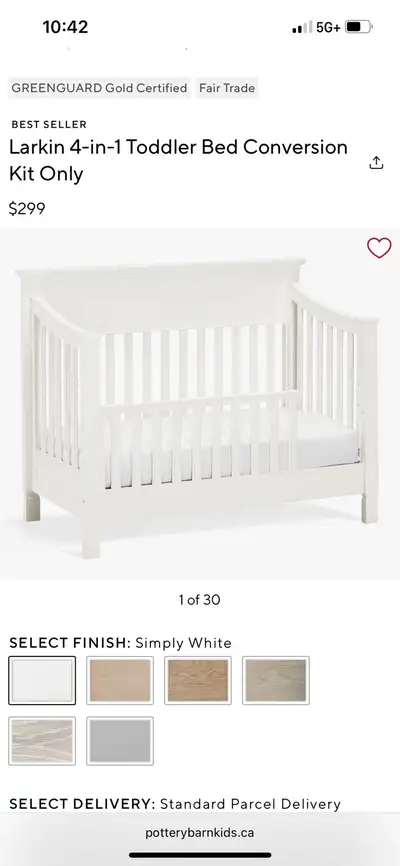 Pottery Barn Larkin Crib, View more