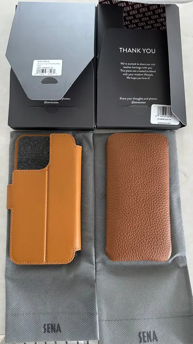 Sena leather cases for iPhone 14 Pro Max and Plus in Cell Phone Accessories in Kitchener / Waterloo - Image 3
