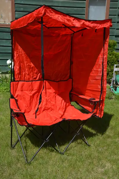 Calgary Stampeders double folding chair with canopy, View more