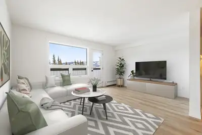 The apartment is located on the second floor of a quiet and friendly - smoke free - apartment buildi...