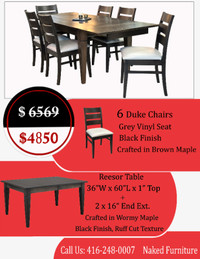 Floor Model Sale ( Dining Table + 6 chairs)