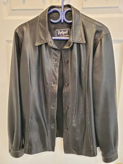 Manteau cuir noir pour femme, View more