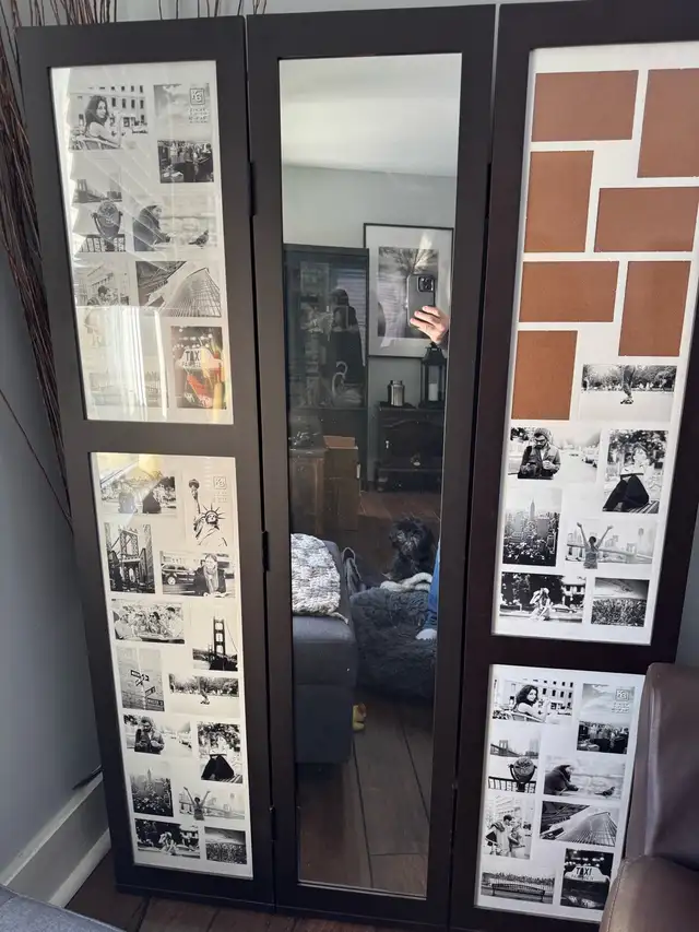 3 Panel Room Divider with mirror in Other in Belleville - Image 3
