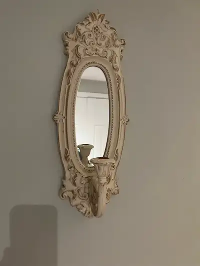 Vintage Wall mirror candle holder, View more
