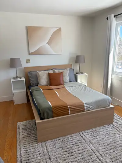 IKEA Malm double bed frame. Pick up in Carleton Place, 20 Min west of Kanata.