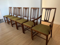 6 antique vintage dining chairs