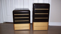 Black & brass gold pedestal/display stands.