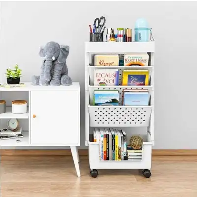 Brand New 5 Tier Bookshelf, File Organizer Cart $35 Firm , View more
