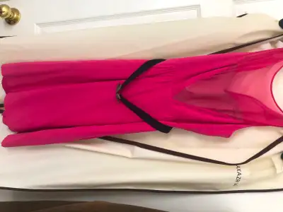 BCBG Max Azria hot pink silk dress size 4, View more