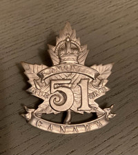 51 Battalion CEF Edmonton Cap Badge