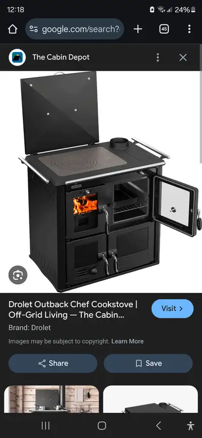 Drolet wood cook stove, View more
