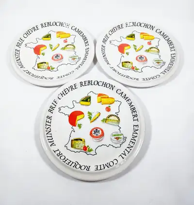 3 Assiettes plates Carte de France, View more