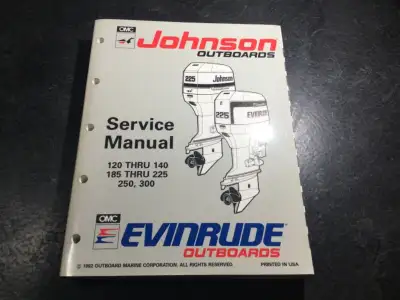 1993 Johnson & Evinrude 120-300 HP LV Outboards Manual V4 V6 V8, View more