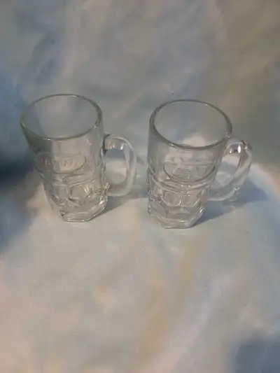 2 Vintage A&W glass beer mugs. 5 3/4" tall. In great condition. No chips. From 70s or 80s. A&w is ra...