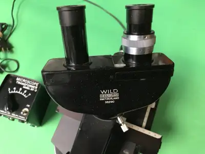 Vintage Wild Heerbrugg scientific microscope Microscope Swiss, View more