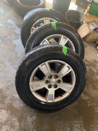 Set of 4 255 65 18 GMC Acadia tires , wheels and sensors $800 fo