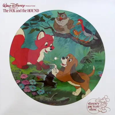 Vintage Walt Disney album telling the story of "The Fox And The Hound'' featuring famous actors doin...