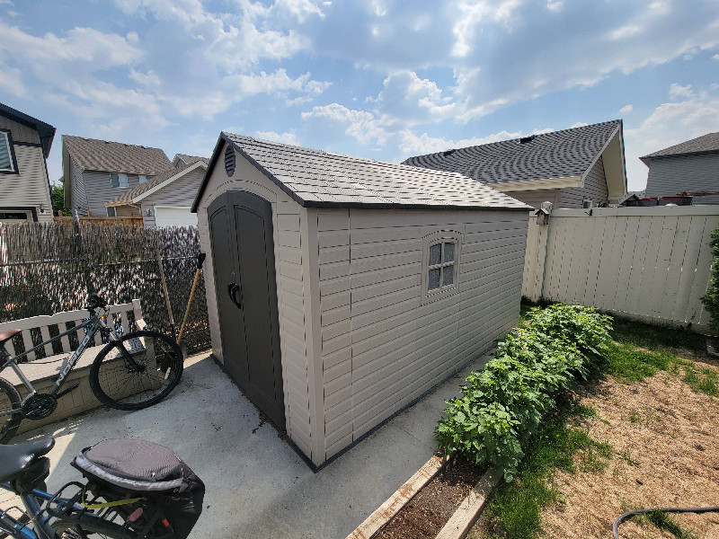 Outdoor Shed 12' by 7.5' (approximate) Retails for 2,500 Outdoor