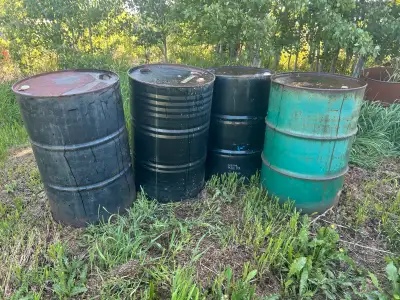 Metal drums good for storage, burn barrels etc. $20 each Parkland County, near Carvel
