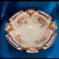 Antique Johann Sellman JPSV Swords porcelain 11” bowl
