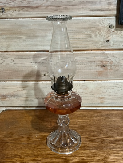 Vintage Oil Lamp with Chimney, View more