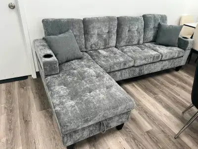 4-Seater Corduroy Sectional Sofa | Cozy Comfort, View more
