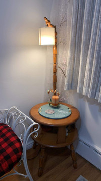 Vintage side table with light for sale